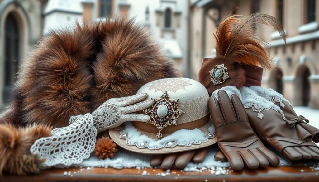 old-world winter elegance accessories