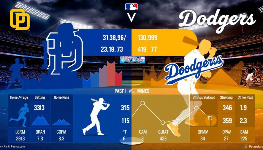 padres vs dodgers match player stats