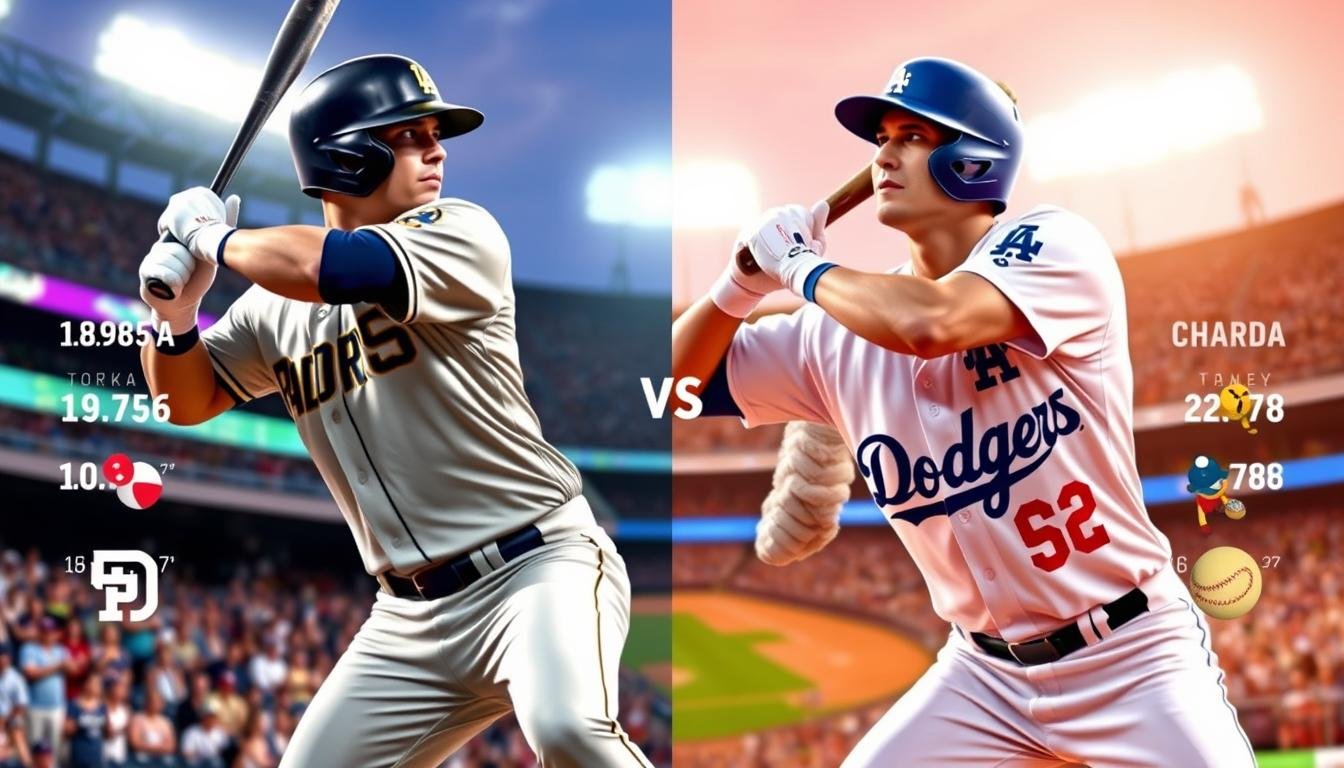 padres vs dodgers match player stats