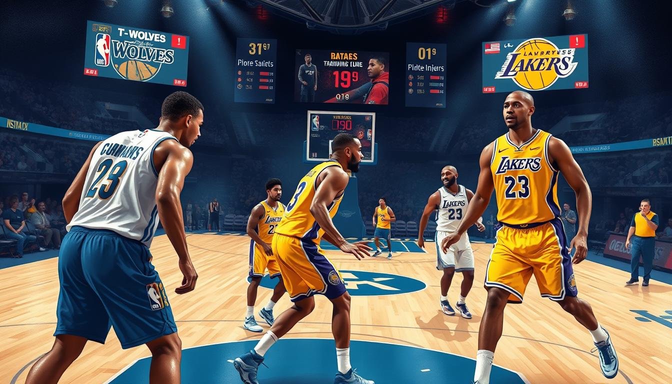 minnesota timberwolves vs lakers match player stats